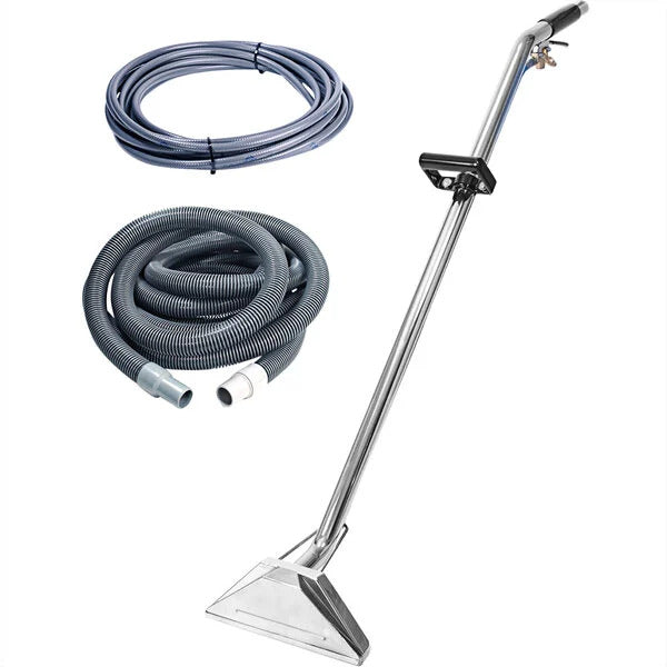 25 Ft Vacuum and Solution Hoses and Stainless Steel Dual Jet Wand Kit 80-0500