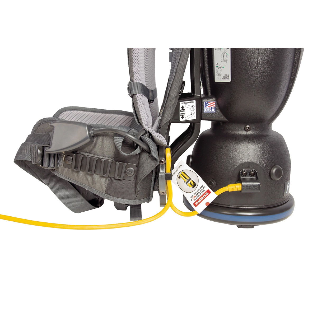 Powr-Flite Comfort Pro Backpack Vacuum 6 Quart - Waist Strap and Cord