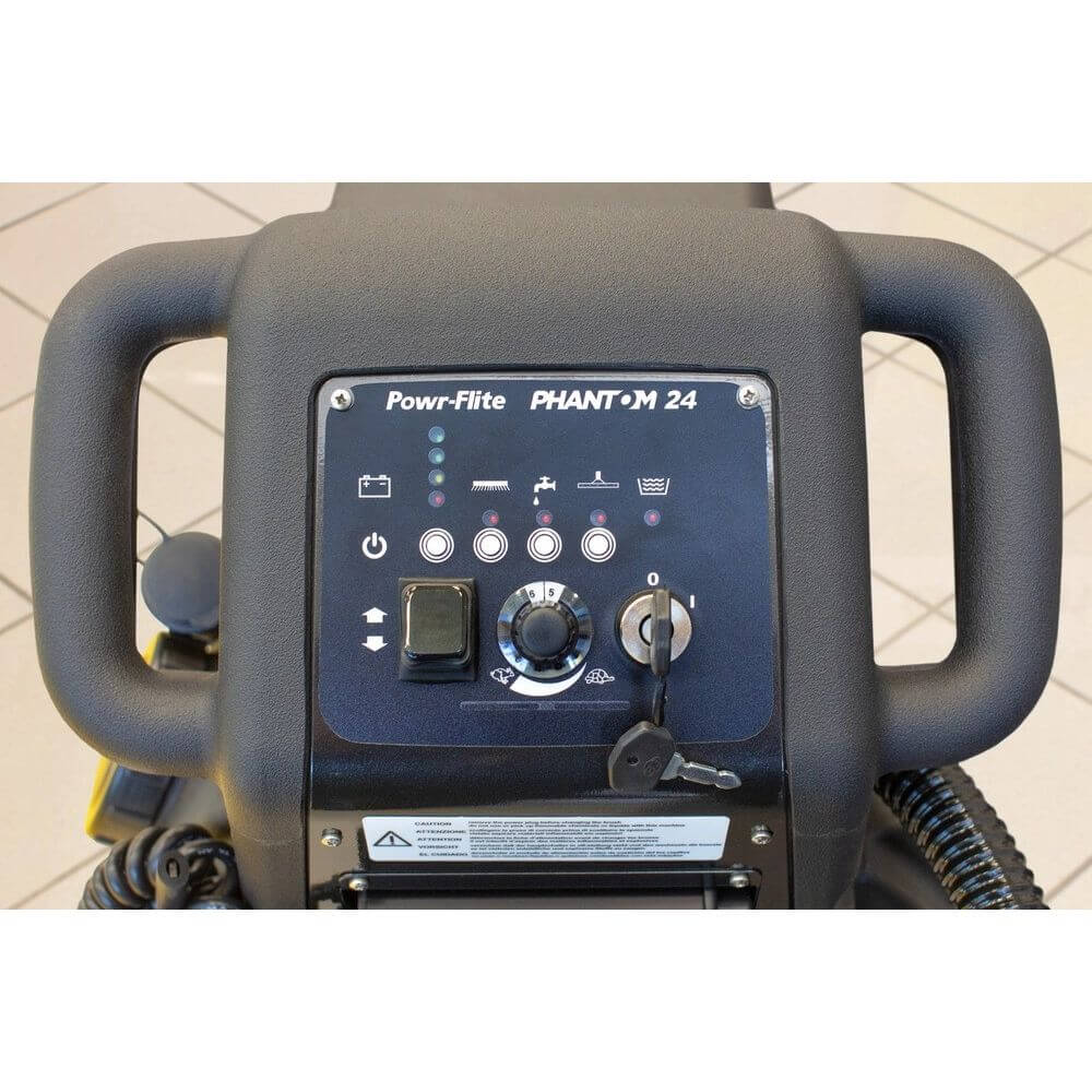 Powr-Flite Phantom 24 Traction-Drive Floor Scrubber-Panel handles