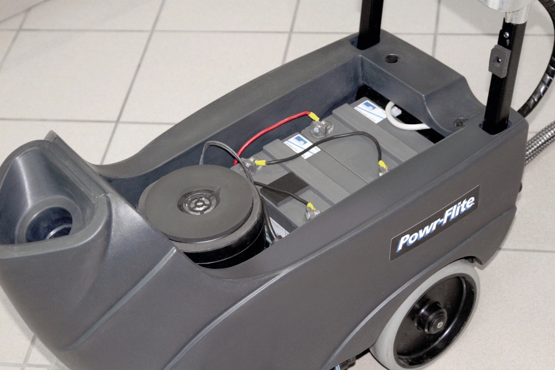 Powr-Flite Predator 14 Automatic Scrubber - Inside Compartment View