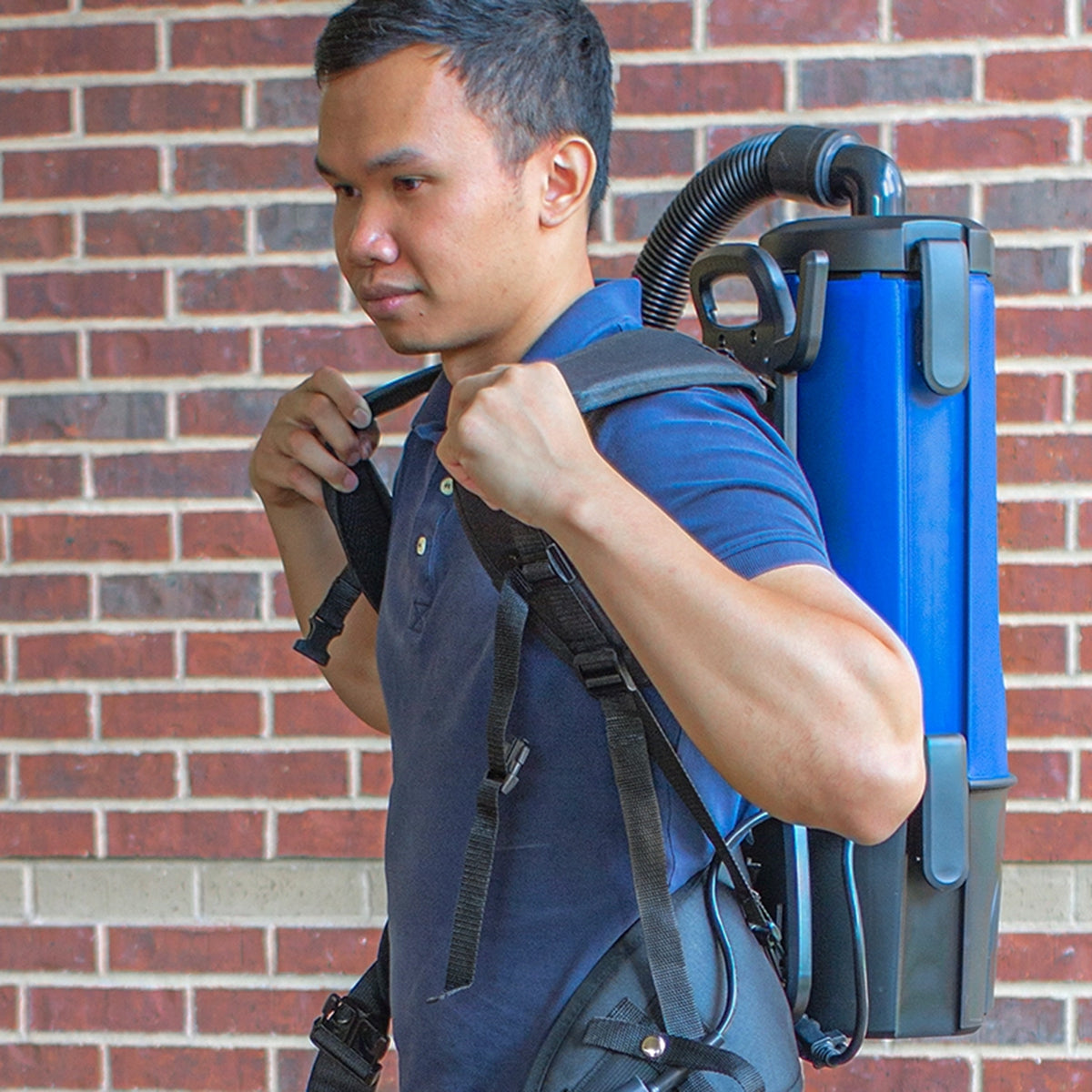 Powr-Flite Pro-Lite Backpack Vacuum 4 Quart - In Use Sample