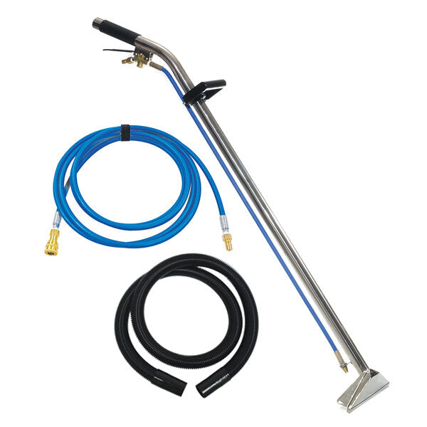 Sandia 12 in Stainless Steel Single Bend, 1-Jet Wand with 15 Ft. Vaccum and Solution Hoses 80-8009-A