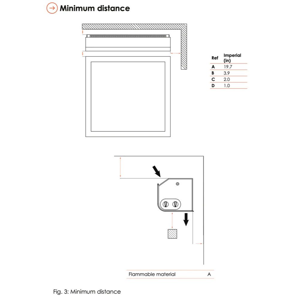 Schwank AirCurtain Swift5 Series 208V 32 Electric Black Color-AC-ME32-20-BK-Minimum Distance